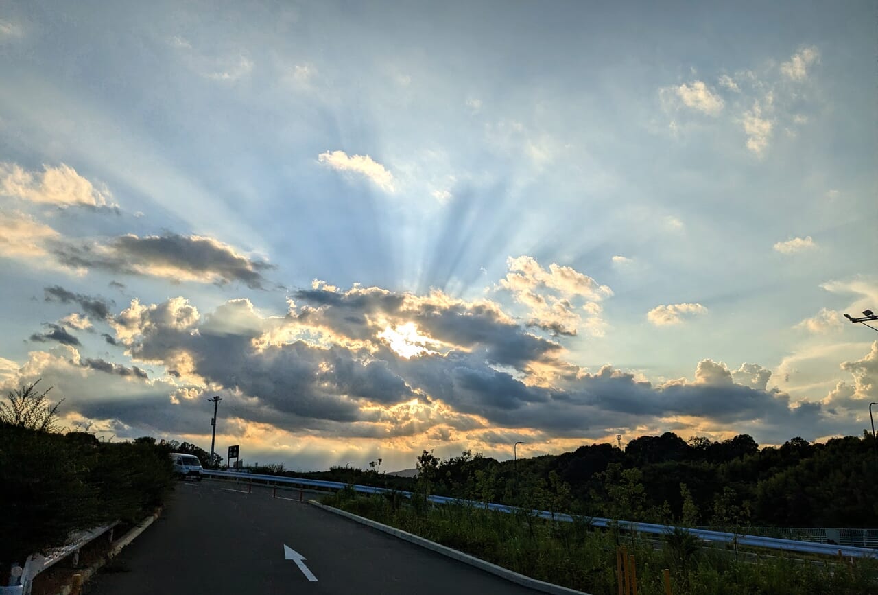 八王子の夕陽